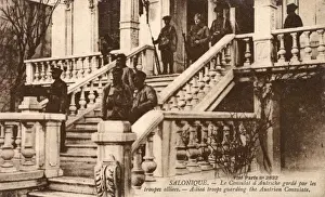 Consulate Prints: WW1 - Thessaloniki - Allied troops guard Austrian Consulate