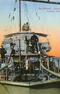 Thesalonica Prints: WW1 - Thessaloniki, Greece - Allied counter torpedo boat
