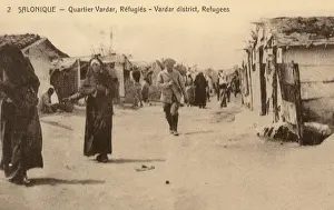 Refugees Prints: WW1 - Thessaloniki, Greece - Refugee Camp - Vardar District