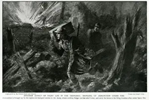 WW1 - Trench warfare and ammunition transportation at night