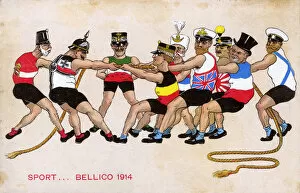 Images Dated 5th June 2018: WW1 - Tug of War between the Allies and the Central Powers