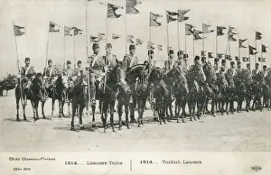 Ranks Prints: WW1 - Turkish Lancers on horseback Date: 1914
