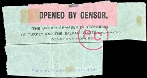 Marked Prints: WW1 - Turkish letter marked as Opened by Censor