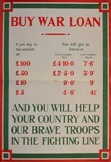 Calculation Prints: WW1 War Loan poster Date: 1914