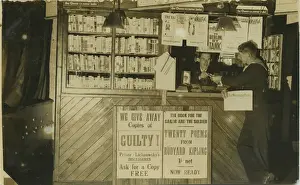 Wentworth Postcard Collection Prints: WW1 Warship - Bookshop & Tobacconist. Date: 1910s