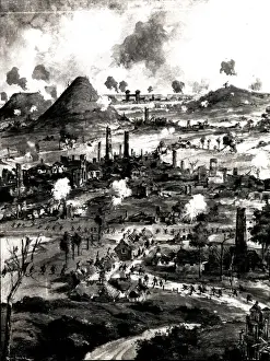 Explosions Prints: WW1 - Western Front - Fighting near La Bassee