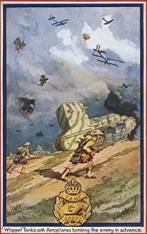 Camouflaged Prints: WW1 - Whippet Tanks with air support - Western Front