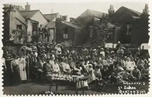 Convalescent Prints: WW1 - Wounded Soldiers convalescing at St Lukes Barton Hill, Bristol - 6 September, 1917