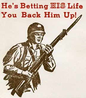 Betting Prints: WW2 - 1st day cover - Hes Betting his life