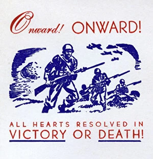 Bayonets Collection: WW2 - 1st day cover - Onward! Onward! Victory or Death!