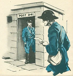 Handing Prints: WW2 A. R. P. Wardens