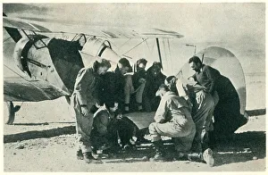 Airmen Prints: WW2 Airmen In The Desert