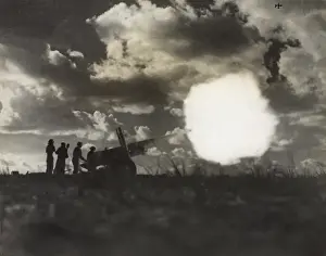 Tripoli Prints: WW2 - Allied forces firing a 4. 5 inch gun near Tarhuna