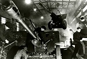 Weaponry Prints: WW2 - Artillery Factory in Siberia, Russia