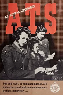 Images Dated 29th May 2012: WW2 ATS poster for Signal Operators