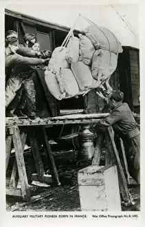 Flour Prints: WW2 - Auxiliary Military Pioneer Corps in France - unloading
