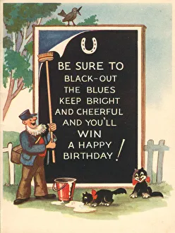 Blues Prints: WW2 Birthday Card, Blackout The Blues