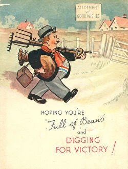 Allotment Collection: WW2 Birthday Card, Digging For Victory
