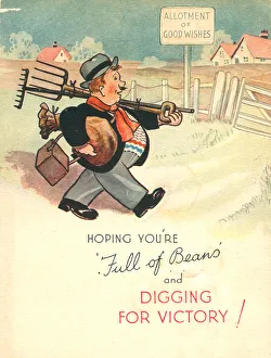 Digging Collection: WW2 Birthday Card, Digging For Victory