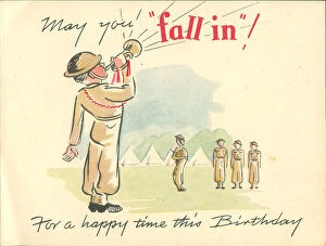 Blowing Collection: WW2 Birthday Card, Fall In!