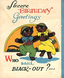 Black Out Prints: WW2 Birthday Card, Who Said Blackout?