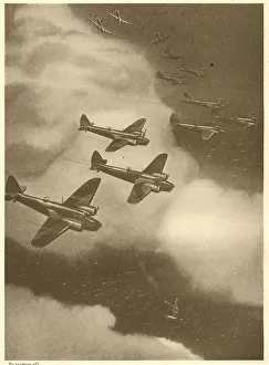 Blenheim Prints: WW2 - Blenheim Bombers Vs Messerschmitts