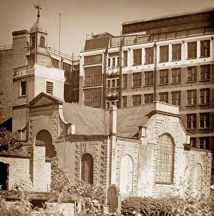 WW2 bomb damage st anne and st agnes Gresham Street