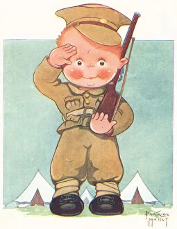 Beatrice Collection: WW2, Boy Saluting