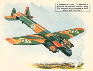 WW2 British Bomber In Action