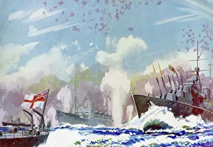 Convoy Prints: WW2 British Naval Convoy