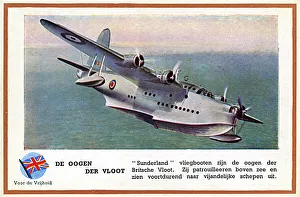Images Dated 3rd August 2015: WW2 - British RAF Flying Boat Sunderland
