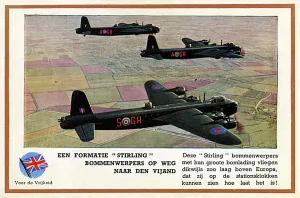 Squadron Prints: WW2 - British RAF Sterling Bomber Squadron in formation
