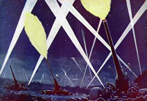 Searchlights Prints: WW2 British Searchlights and Anti-Aircraft Guns