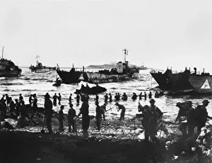 WW2 - British troops landing on Sicily