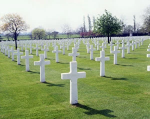 Brittany Collection: WW2 - The Brittany American Cemetery and Memorial is located in Saint-James, Normandy