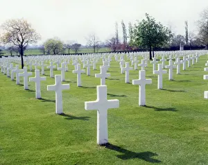 Cemetery Prints: WW2 - The Brittany American Cemetery and Memorial is located in Saint-James, Normandy