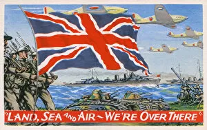 Were Gallery: WW2 - Canadian Patriotic Postcard - Land, Sea and Air