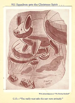 Comically Prints: WW2 Christmas Card, 911 Squadron