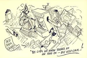 Switchboard Prints: WW2 Christmas card, air raid