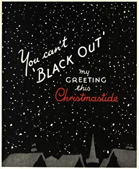 WW2 Christmas card, Blackout and snow