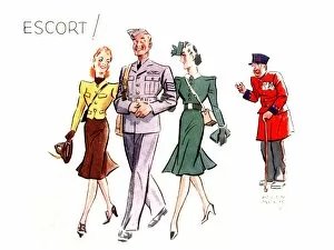 Chelsea Collection: WW2 Christmas card, Escort