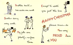 WW2 Christmas card from home