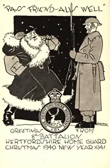 WW2 Christmas card, Home Guard