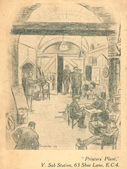 WW2 Christmas Card, Printers Plant