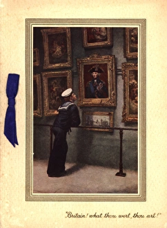 WW2 Christmas card, sailor and portrait