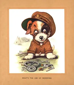 Worrying Prints: WW2 Christmas card, Whats the use of worrying