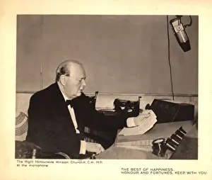 Microphone Prints: WW2 Christmas card, Winston Churchill
