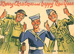 Giving Prints: WW2 Christmas Postcard, We Can Take It!