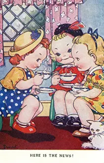Talk Prints: WW2 - Comic Postcard - Here is the News