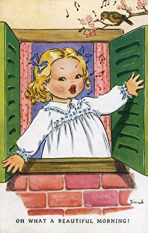 Rosy Collection: WW2 - Comic Postcard - Oh What a Beautiful Morning